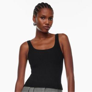 Aritzia Babaton Sculpt Knit square neck tank size L
